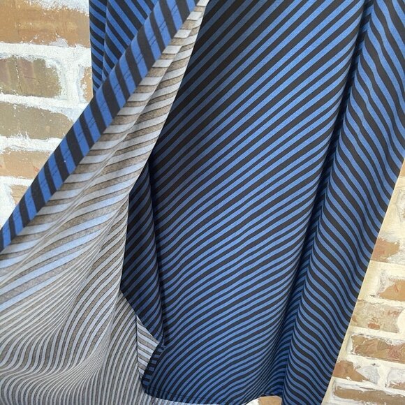 Lane Bryant Skirt Wrap Elastic Waist Dark Blue Black Stripe Women's Size 14 / 16 - Picture 2 of 6